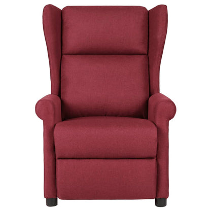 Poltrona Reclinabile in Tessuto Rosso Vino - homemem39