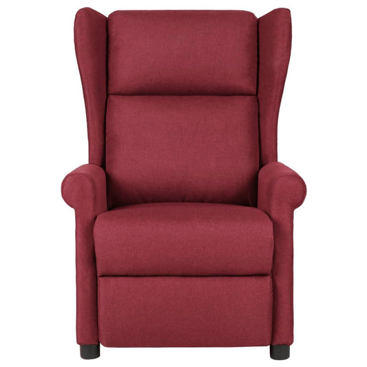 Poltrona Reclinabile in Tessuto Rosso Vino - homemem39