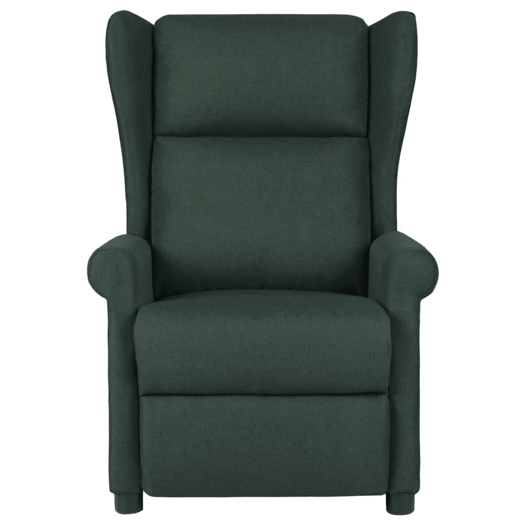 Poltrona Reclinabile in Tessuto Verde Scuro - homemem39