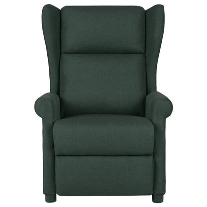 Poltrona Reclinabile in Tessuto Verde Scuro - homemem39