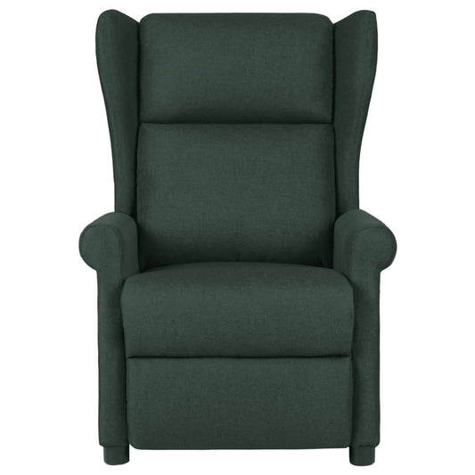 Poltrona Reclinabile in Tessuto Verde Scuro - homemem39