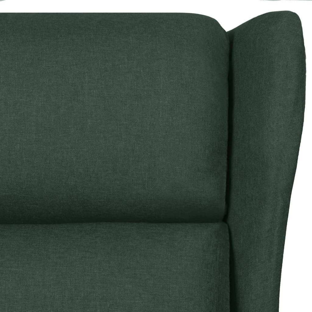 Poltrona Reclinabile in Tessuto Verde Scuro - homemem39