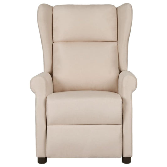Poltrona Reclinabile in Tessuto Crema | homemem39