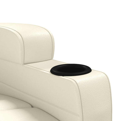 Poltrona Reclinabile Bianco Crema in Similpelle - homemem39
