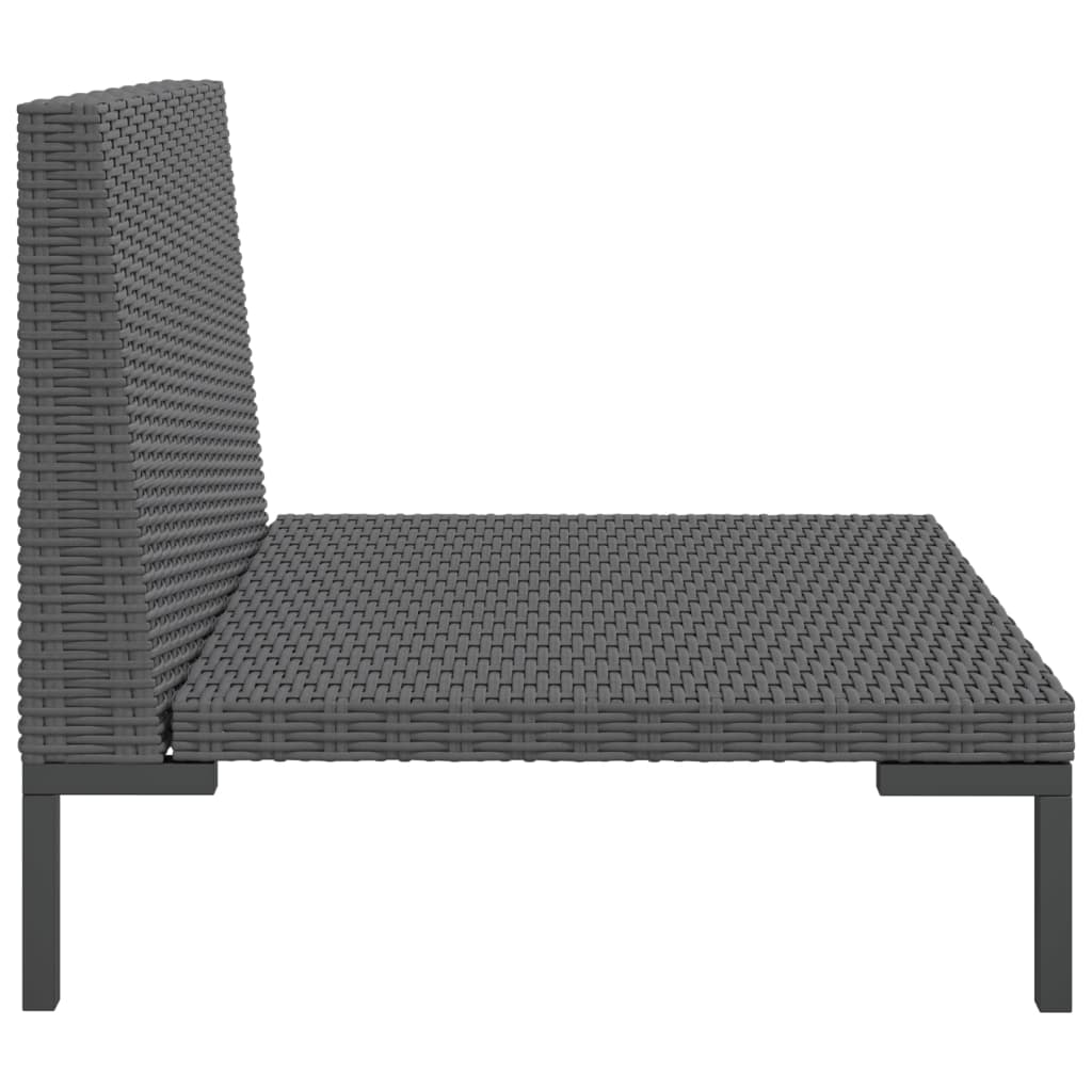 Divani da Giardino 2pz con Cuscini in Polyrattan Mezzo Tondo - homemem39