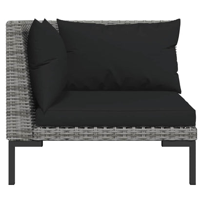 Divani da Giardino 2pz con Cuscini in Polyrattan Mezzo Tondo | homemem39
