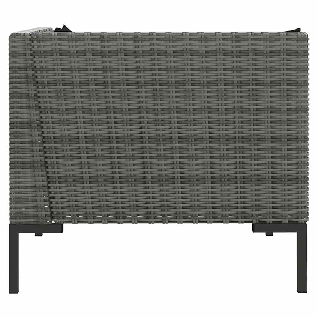 Divani da Giardino 2pz con Cuscini in Polyrattan Mezzo Tondo | homemem39
