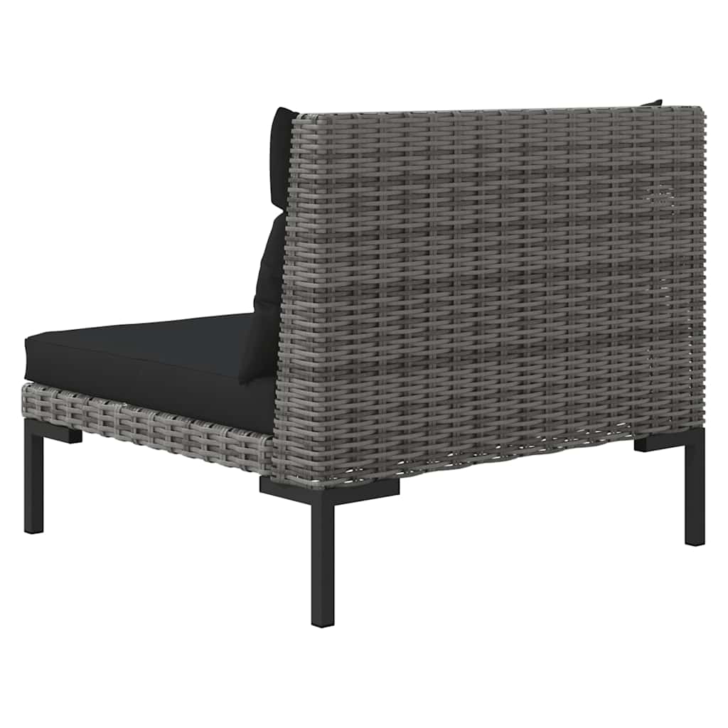 Divani da Giardino 2pz con Cuscini in Polyrattan Mezzo Tondo | homemem39