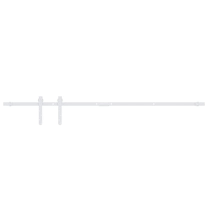 Kit Mini Anta Scorrevole in Acciaio al Carbonio Bianco 152 cm | homemem39