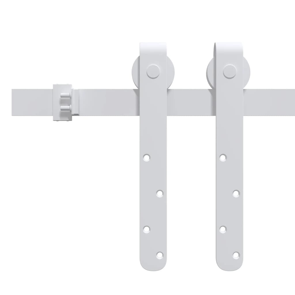 Kit Mini Anta Scorrevole in Acciaio al Carbonio Bianco 152 cm | homemem39