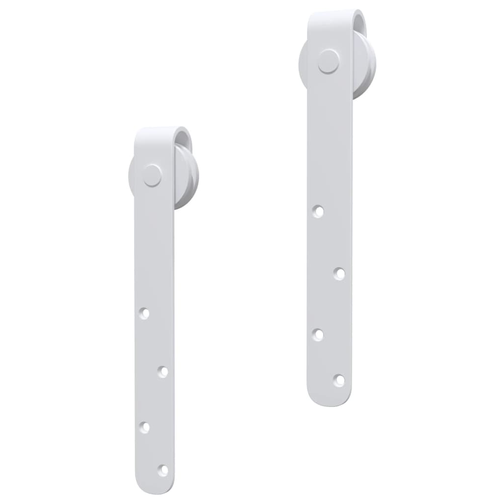 Kit Mini Anta Scorrevole in Acciaio al Carbonio Bianco 152 cm | homemem39