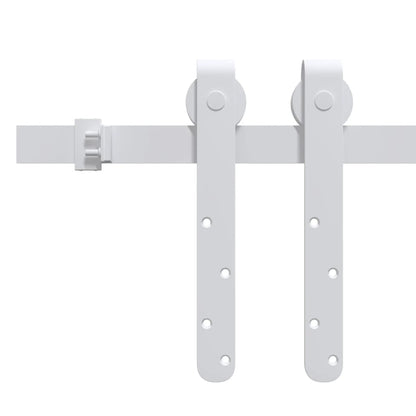 Kit Mini Anta Scorrevole in Acciaio al Carbonio Bianco 122 cm | homemem39