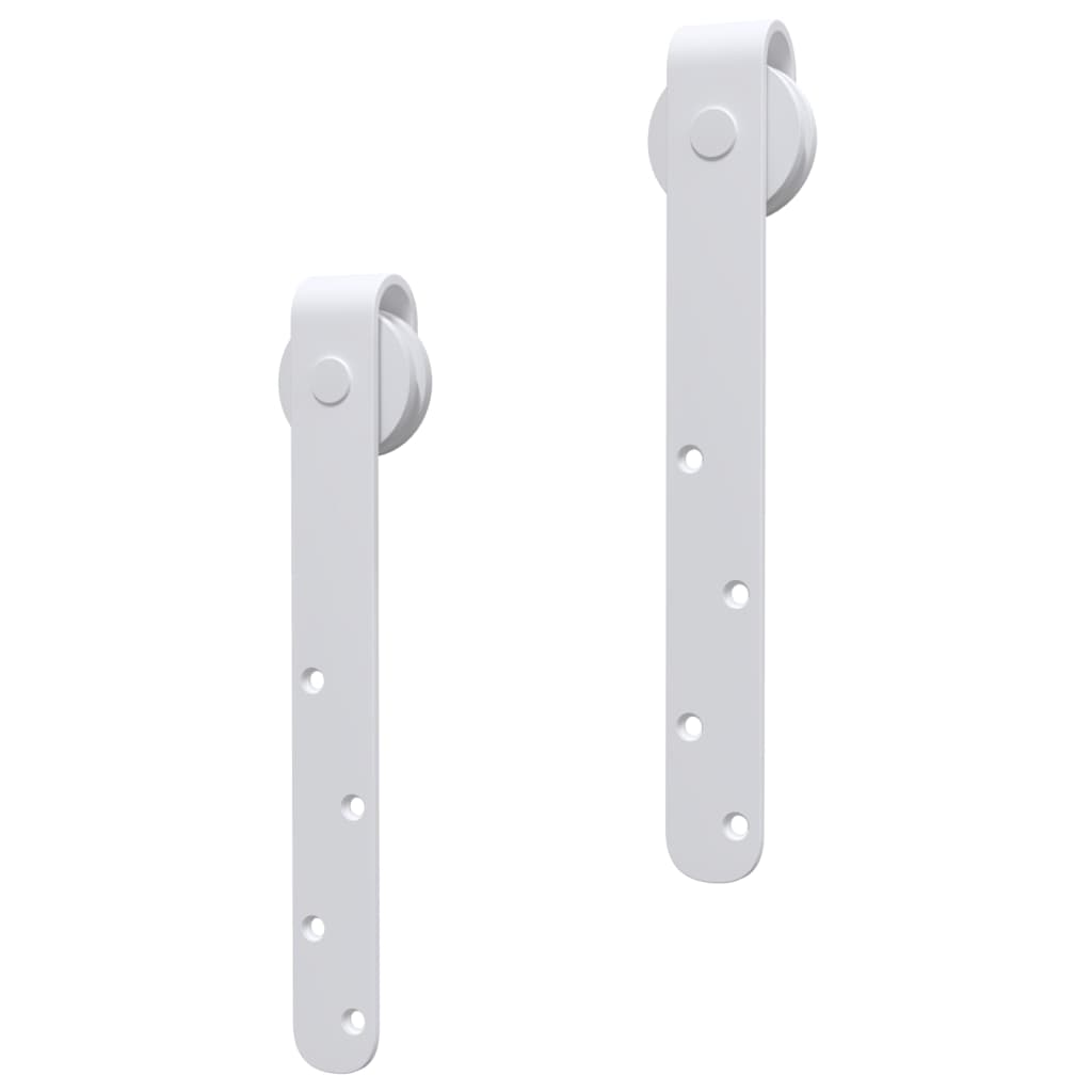 Kit Mini Anta Scorrevole in Acciaio al Carbonio Bianco 122 cm | homemem39