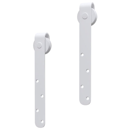 Kit Mini Anta Scorrevole in Acciaio al Carbonio Bianco 122 cm | homemem39
