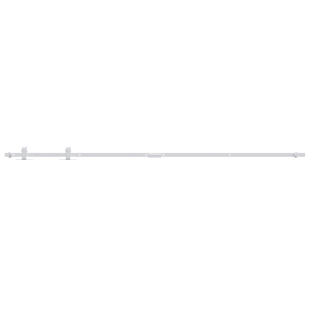 Kit Mini Anta Scorrevole in Acciaio al Carbonio Bianco 183 cm | homemem39