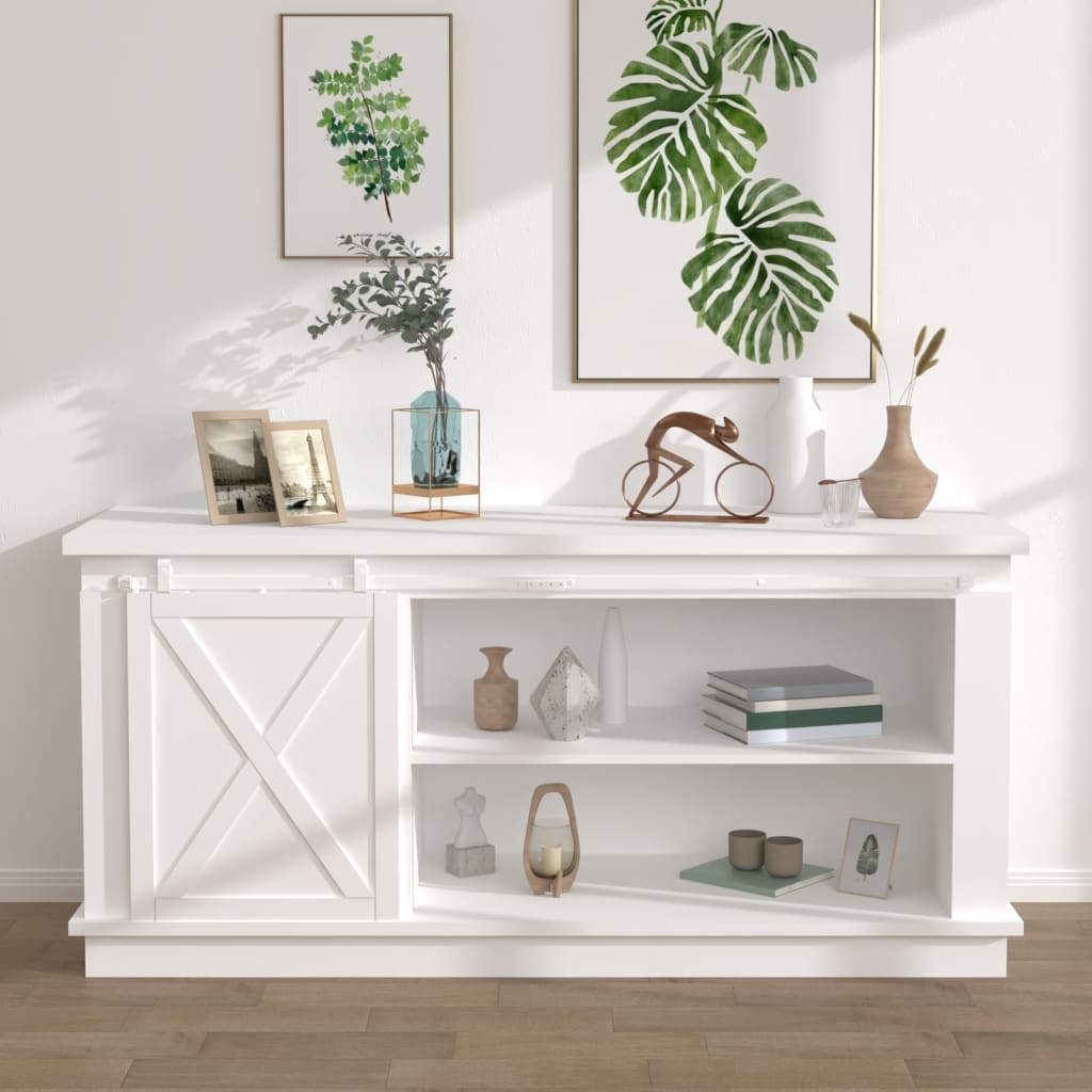 Kit Mini Anta Scorrevole in Acciaio al Carbonio Bianco 183 cm | homemem39