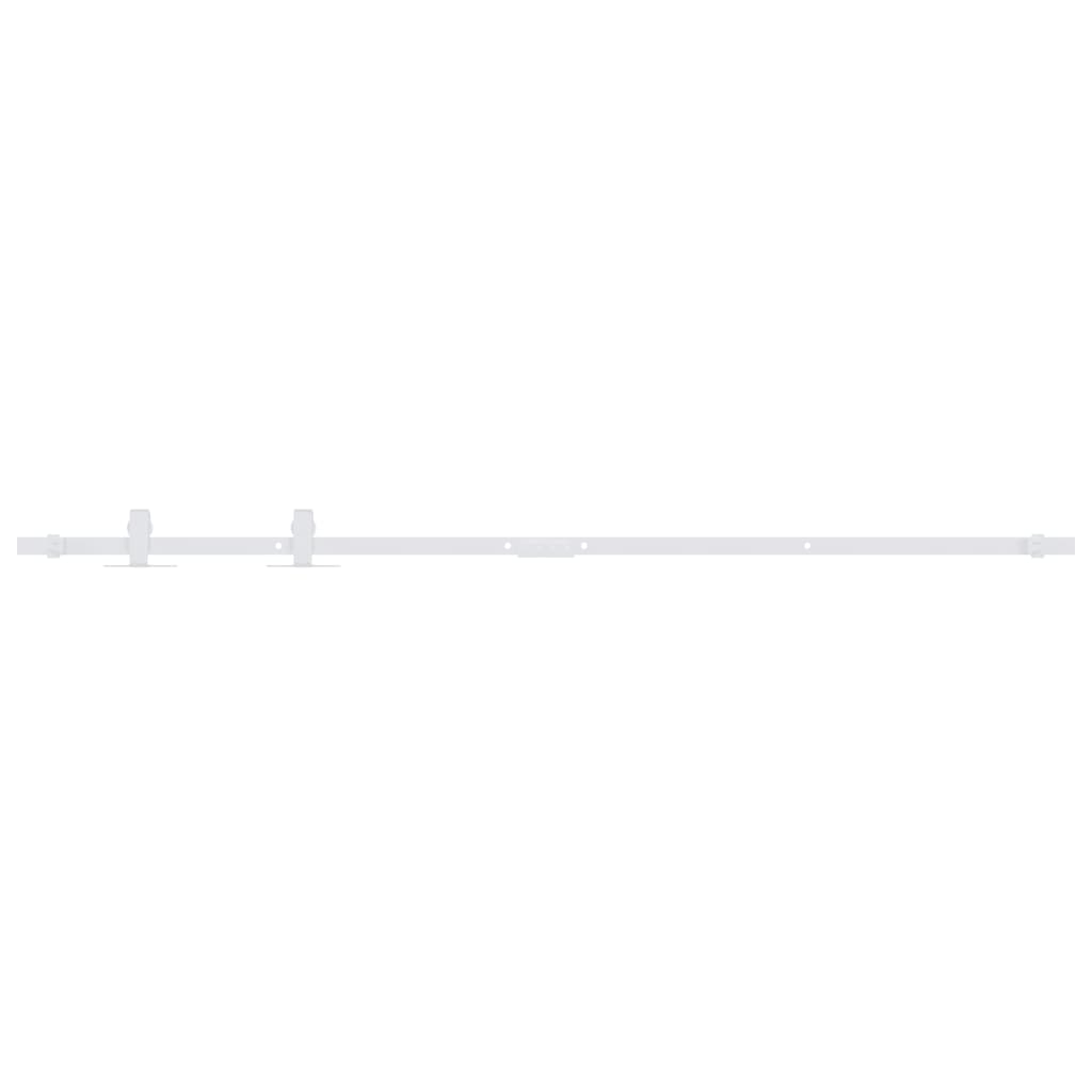 Kit Mini Anta Scorrevole in Acciaio al Carbonio Bianco 152 cm | homemem39