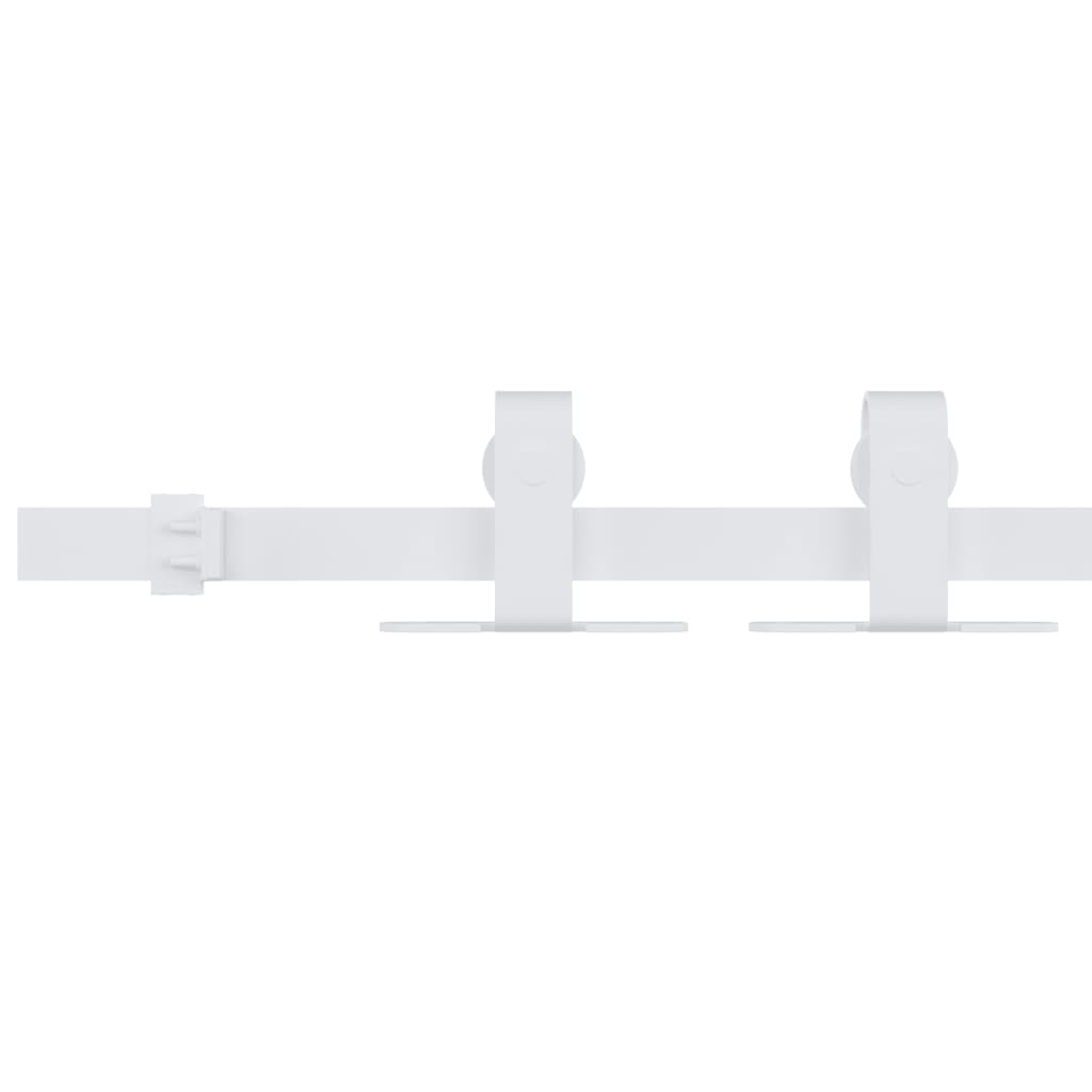 Kit Mini Anta Scorrevole in Acciaio al Carbonio Bianco 152 cm | homemem39