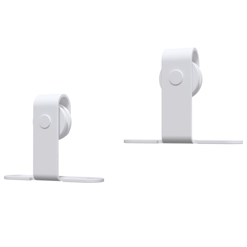 Kit Mini Anta Scorrevole in Acciaio al Carbonio Bianco 152 cm | homemem39