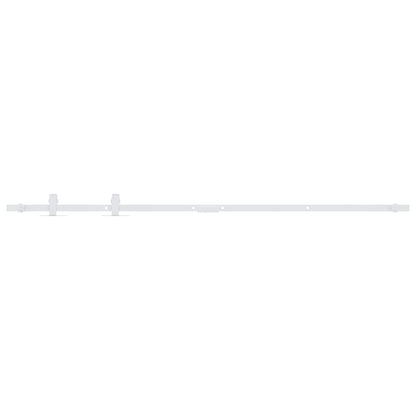Kit Mini Anta Scorrevole in Acciaio al Carbonio Bianco 122 cm | homemem39
