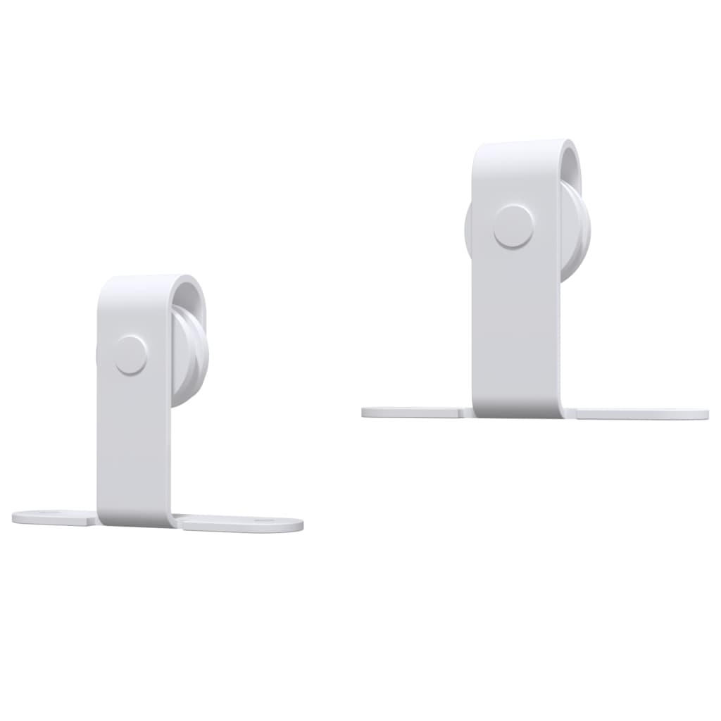 Kit Mini Anta Scorrevole in Acciaio al Carbonio Bianco 122 cm | homemem39