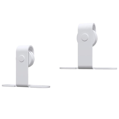 Kit Mini Anta Scorrevole in Acciaio al Carbonio Bianco 122 cm | homemem39