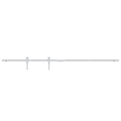Kit Mini Anta Scorrevole in Acciaio al Carbonio Bianco 152 cm | homemem39
