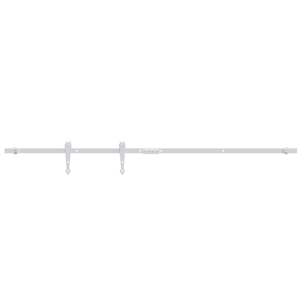 Kit Mini Anta Scorrevole in Acciaio al Carbonio Bianco 122 cm | homemem39