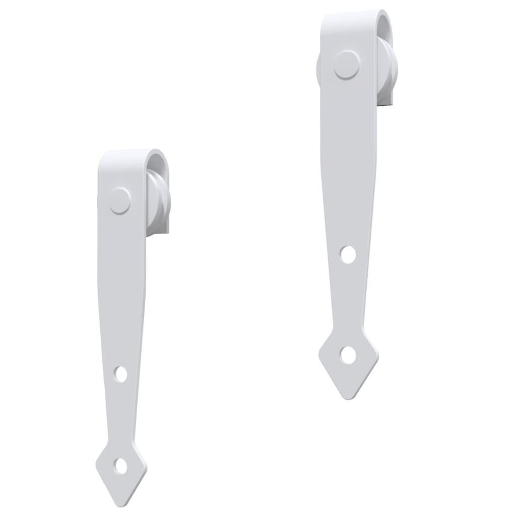 Kit Mini Anta Scorrevole in Acciaio al Carbonio Bianco 122 cm | homemem39