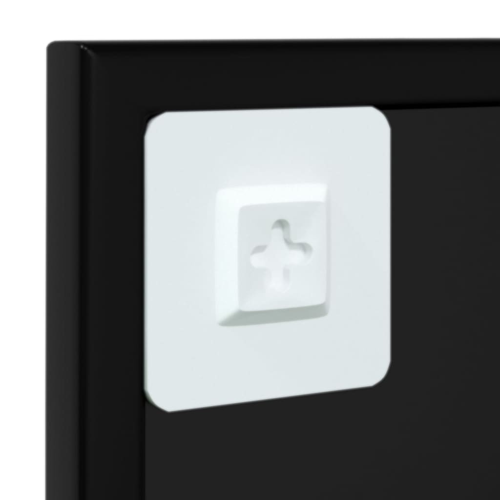 Specchio da Parete Nero 60x60 cm in Metallo - homemem39