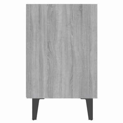 Bedside table with Sonoma Gray Metal Legs 40x30x50 cm