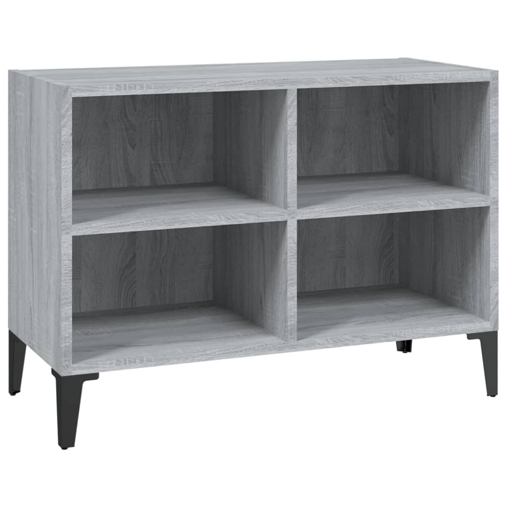 Mobile TV con Gambe in Metallo Grigio Sonoma 69,5x30x50 cm - homemem39