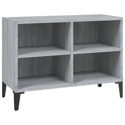 Mobile TV con Gambe in Metallo Grigio Sonoma 69,5x30x50 cm - homemem39