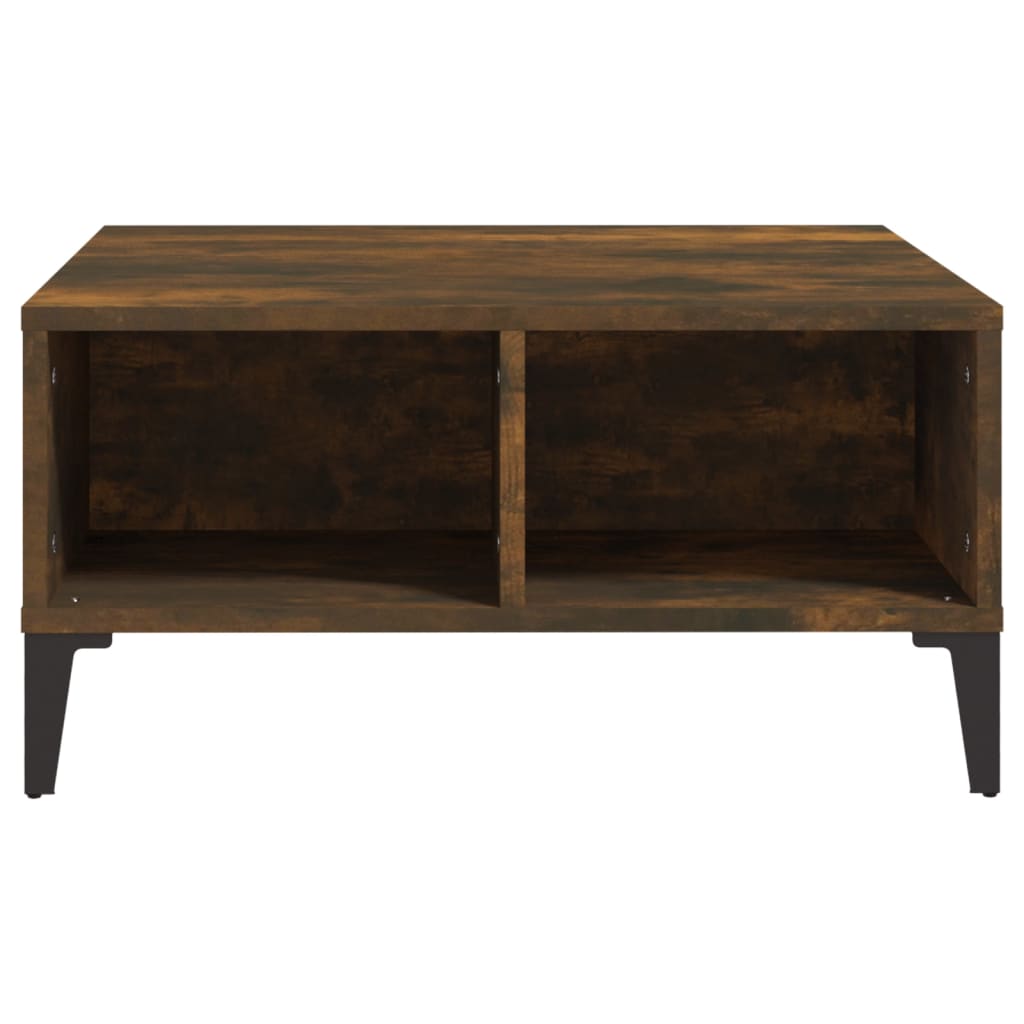 Tavolino da Salotto Rovere Fumo 60x60x30 cm in Truciolato | homemem39