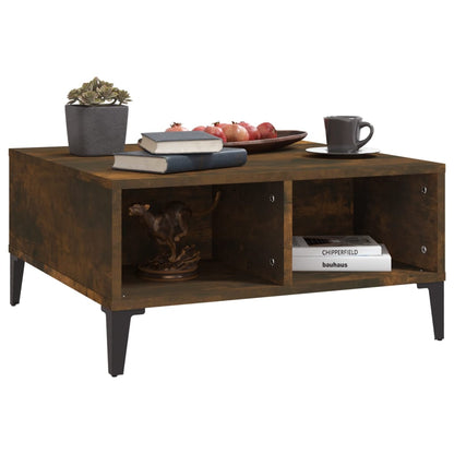 Tavolino da Salotto Rovere Fumo 60x60x30 cm in Truciolato | homemem39