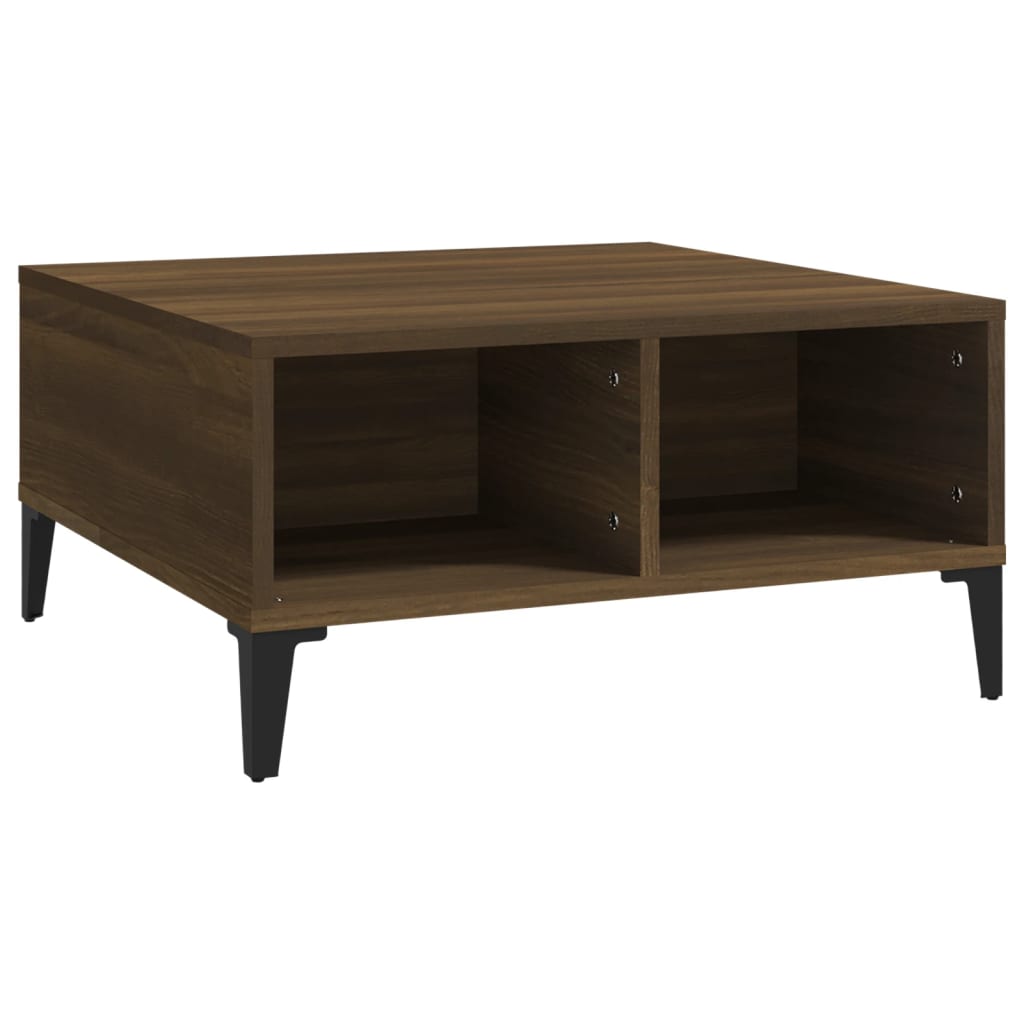 Tavolino da Salotto Rovere Marrone 60x60x30 cm in Truciolato | homemem39