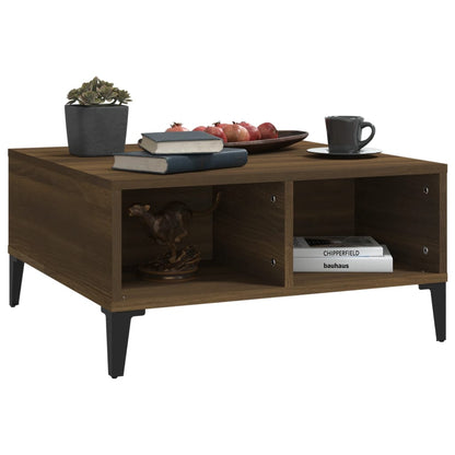 Tavolino da Salotto Rovere Marrone 60x60x30 cm in Truciolato | homemem39