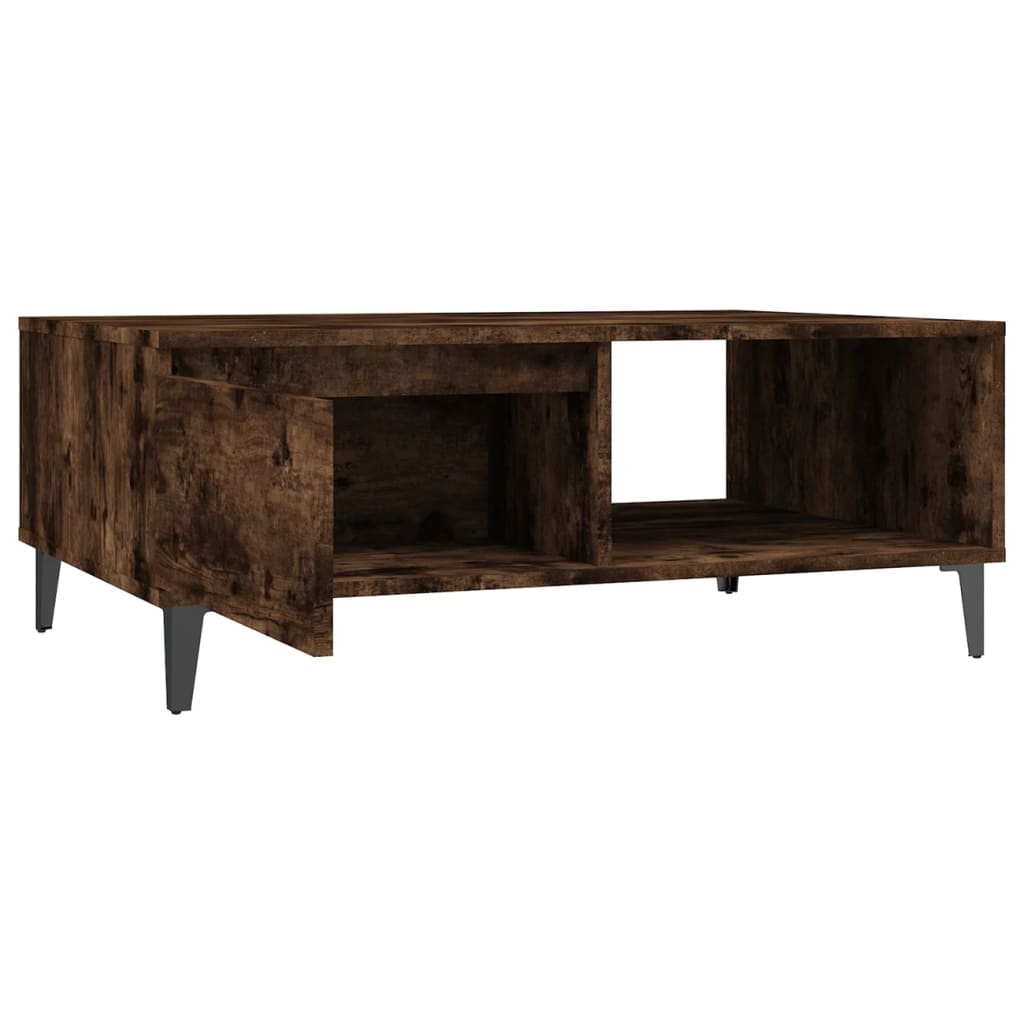 Tavolino da Salotto Rovere Fumo 90x60x35 cm in Truciolato | homemem39
