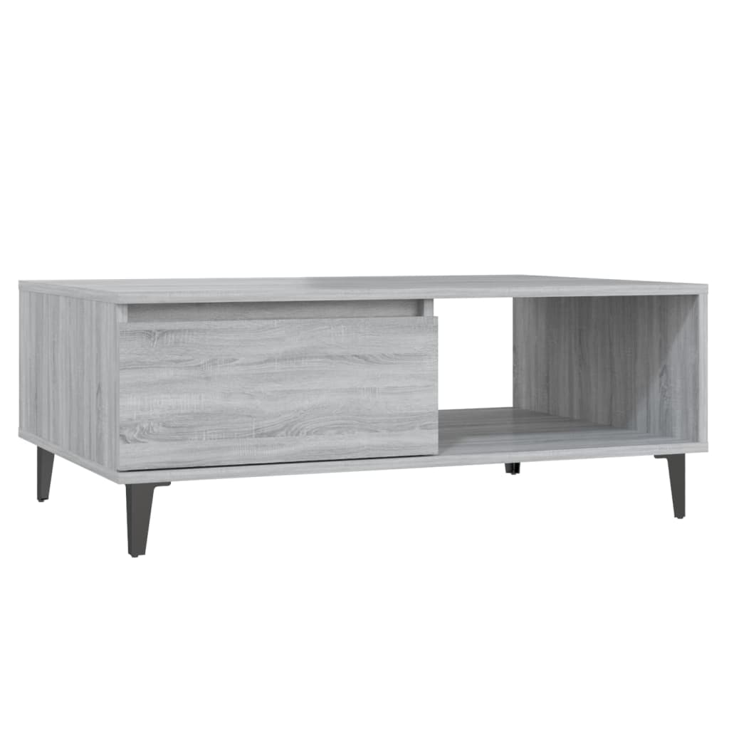 Tavolino da Salotto Grigio Sonoma 90x60x35 cm in Truciolato | homemem39
