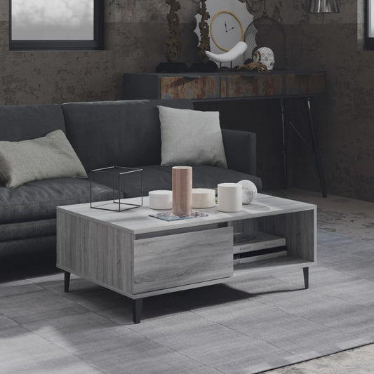 Tavolino da Salotto Grigio Sonoma 90x60x35 cm in Truciolato | homemem39