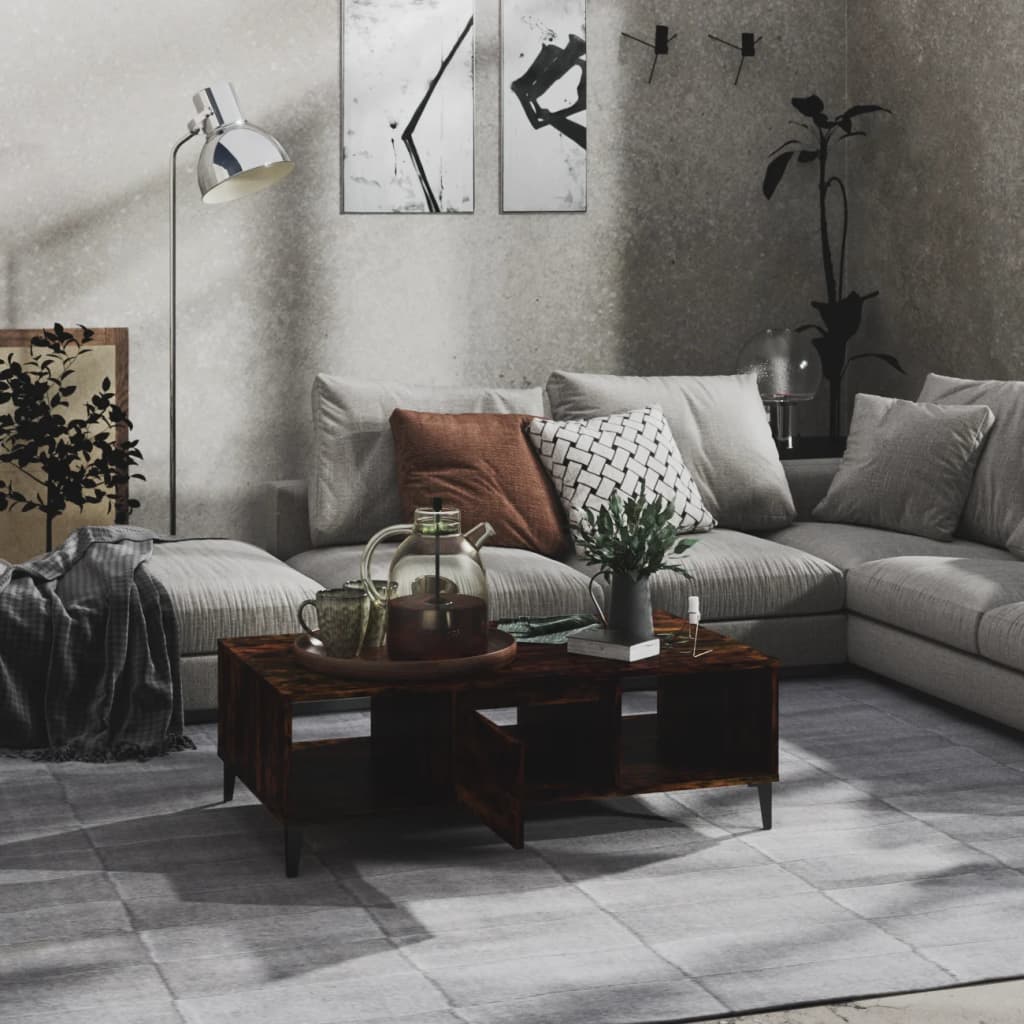 Tavolino da Salotto Rovere Fumo 103,5x60x35cm in Truciolato | homemem39
