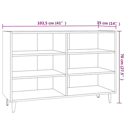 Credenza Rovere Fumo 103,5x35x70 cm in Truciolato | homemem39