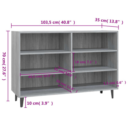 Credenza Grigio Sonoma 103,5x35x70 cm in Truciolato - homemem39