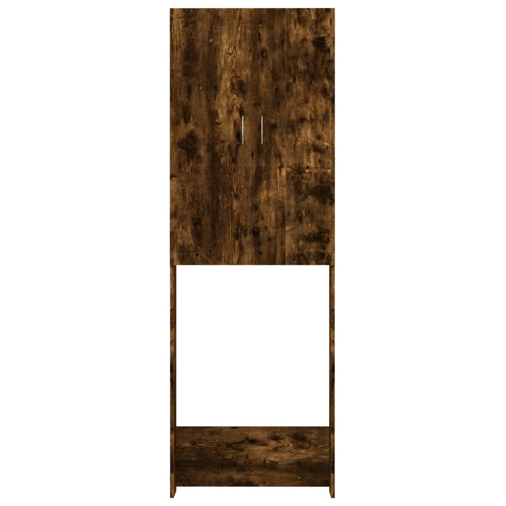 Mobile per Lavatrice Rovere Fumo 64x25,5x190 cm | homemem39