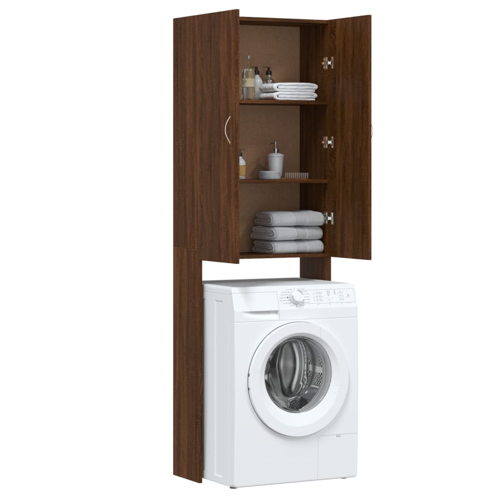 Mobile per Lavatrice Rovere Marrone 64x25,5x190 cm - homemem39