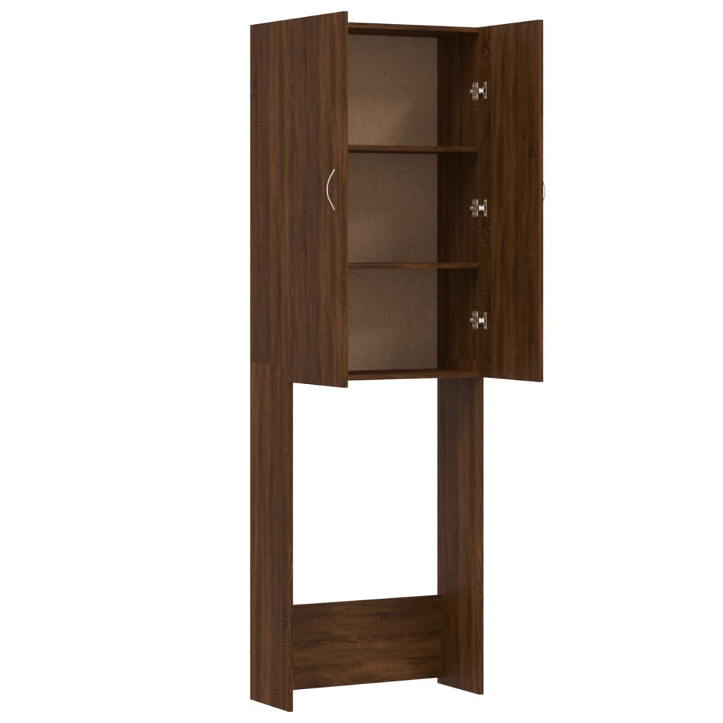 Mobile per Lavatrice Rovere Marrone 64x25,5x190 cm - homemem39