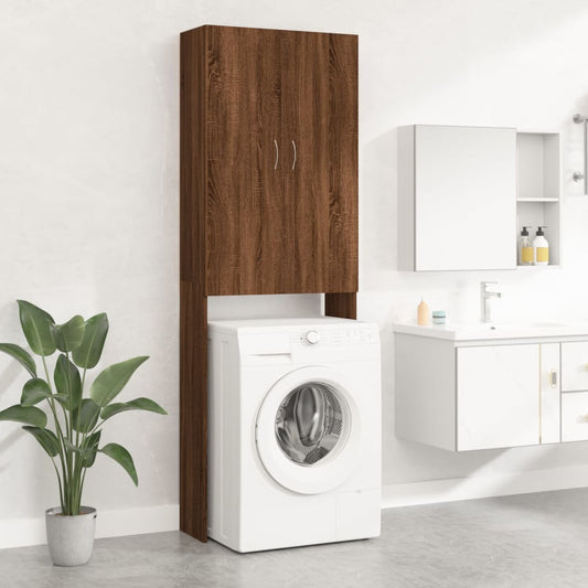 Mobile per Lavatrice Rovere Marrone 64x25,5x190 cm - homemem39