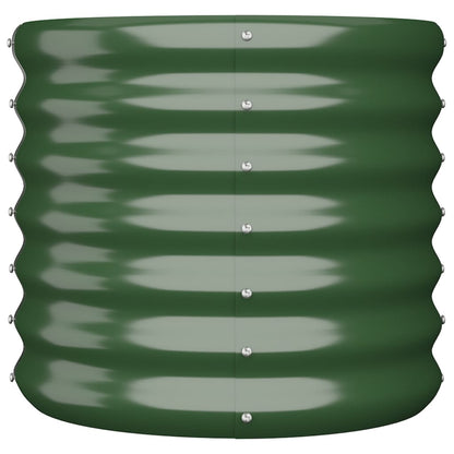 Vaso da Giardino Acciaio Zincato 40x40x36 cm Verde
