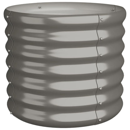 Vaso da Giardino Acciaio Verniciato a Polvere 40x40x36cm Grigio - homemem39