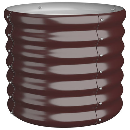 Vaso Giardino Acciaio Zincato 40x40x36 cm Marrone